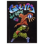 Записная книжка МАЛЫЙ ФОРМАТ А6 7БЦ 96л " Проф-Пресс " Современный танцор, клетка, обложка - глянцевый ламинированный картон, сшивка, УФ-лак, тиснение холодной фольгой