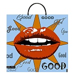 Пакет ПЭ " Миленд " с пластиковой ручкой ПВД, 37*35см 90мкм Губы