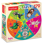 Пазлы " Hatber " 179элементов Буба, круглые, d=30см, картонная упаковка