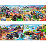 Пазлы " Рыжий кот "  80элементов Крутой вираж №17 22,5*16,5см, 4 дизайна, картонная упаковка 25,4*17,9*4,2см