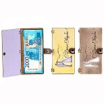 Конверт для денег деревянный (купюрница) " С Днем свадьбы " Ленточки, на кнопке, фигурная вырезка, 165*100*9мм