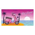 Конверт для денег " Миленд " 1-05 Поздравляю! Розовый скутер, 164*84мм, без отделки, текст