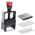 Датер самонаборный автоматический " Colop " 6 строк, с рамкой 4 строки 37*58мм, металлический, месяц цифрами, касса в комплекте, 2660 Bank-Set-F