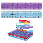 Линейка " Erich Krause " Standard, 15см пластиковая, ассорти, дисплей