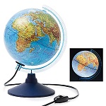 Глобус физический с подсветкой от сети 210мм " Globen ", картонная коробка