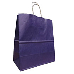 Пакет бумажный " ПЗБМ " 22*25*12см Violet, крученые ручки, печать на дне