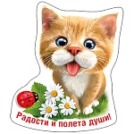 Магнит виниловый " Хорошо " 615 Радости и полета души! 77*89мм