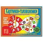 Дидактическая игра " Картинки-головоломки " в комплекте: 12 разрезных карт с головоломками, 3-6лет