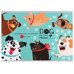 Альбом А4  8л " Проф-Пресс " Смешные собачки, на скобе, обложка - мелованная бумага, блок- офсет 80г/м2