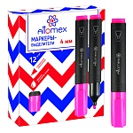 Текстовыделитель 1-4мм, розовый " Attomex " картонная упаковка