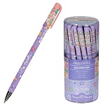 Ручка шариковая " Bruno Visconti " HappyWrite My sweet. Зефирки, синяя 0,5мм металлизированный наконечник, прозрачный колпачок с клипом, цвета корпуса - сиреневый с рисунком, пластиковый бокс