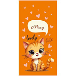 Конверт для денег " Миленд " 1-11 Без названия- Dream Cards Рыжий котенок, 85*164мм, УФ-лак