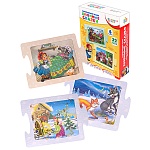 Игра развивающая " Рыжий кот " Bright Kids. Любимые сказки, состав: 32 элемента, 4 сказки, инструкция, картонная упаковка 15,5*11,5*4,5см