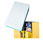 Губка для ванной и кафеля " Housemaid " 3 в 1 (чистит, моет и  полирует), абразив+замша, 150*95*40мм