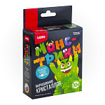 Выращивание кристаллов " Lori " Алхимик. Монстрики, Зеленый монстрик, в наборе: химический реактив, поддон для выращивания, картонная основа, декоративный картонный элемент, инструкция