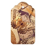 Бирка для букетов и подарков " Открытая планета " 015 Винтаж, 100*80мм, без отделки, текст