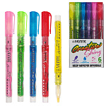 Набор маркеров акриловых " deVente " Hobby creative, Shiny, 6цв, пулевидный наконечник, в пластиковом боксе