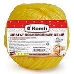 Шпагат " Komfi " полипропиленовый 1,6мм*50м, 1000текс, желтый, клубок