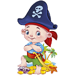 Плакат фигурный " Империя поздравлений " 487 А3 Пират, без отделки