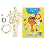 Кольцеброс " Задира " Бычок, состав набора: деревянная заготовка, кольцо, шнур