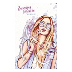 Записная книжка А5 56л " Альфа-Тренд " Ангел, линия, на скобе, обложка - мелованный картон, софт-тач ламинация, выборочный УФ-лак, 130*210мм