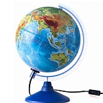 Глобус физико-политический с подсветкой от сети 210мм " Globen ", картонная коробка