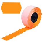 Этикет-лента 26*12 оранжевая, волна 800 этикеток