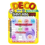 Декоративная клейкая лента " KWELT " h=1,2см, d=1,5см, 9шт- 9 дизайнов, с блестками, диспенсер, картонный блистер 10,5*15см, европодвес