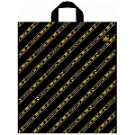 Пакет ПЭ " Миленд " с петлевой ручкой ПВД, 40*44см 43мкм Золотая полоса