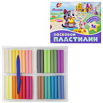 Пластилин " Луч " Фантазия 16цв 240г, пастельные цвета, восковой, мягкий, со стеком, картонная упаковка
