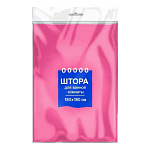 Штора для ванной комнаты однотонная " Интерпак " Розовая, 180*180см, 35мкм