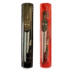 Циркуль с рейсфедером, металлический 10,5см, пластиковый футляр, ассорти, " KWELT "