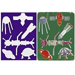 Трафарет-раскраска " Луч " 165*205мм, Космос