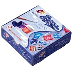 Набор красок по ткани " Луч " 9цв акрил, в картонной коробке