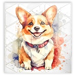 Пазлы деревянные " Задира " 35элементов Корги, деревянная рамка 30,9*28*0,6см, термоусадочная пленка