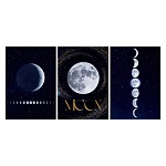 Набор плакатов " Открытая планета " 860 Фазы луны, в наборе: 3 плаката, пантон бронзовый