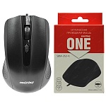 Мышь " SmartBuy " 352 One проводная оптическая, 4 кнопки, черная, 1600 DPI, кабель USB, 1,24м