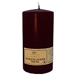 Свеча " РСМ " Классическая коричневая, 120*60мм, время горения 50часов, в термопленке