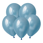 Шар латексный " Браво " металлик 12"/30см Голубой
