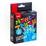 Выращивание кристаллов " Lori " Алхимик. Монстрики, Голубой монстрик, в наборе: химический реактив, поддон для выращивания, картонная основа, декоративный картонный элемент, инструкция