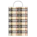 Пакет бумажный под бутылку " ПЗБМ " 15*39*8см Клетка, крученые ручки