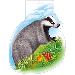 Плакат фигурный " Мир поздравлений " 930 А4 Барсук, европодвес