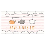 Конверт для денег " Миленд " 1-04 Детский- Have a nice day Котики, 164*84мм, УФ-лак