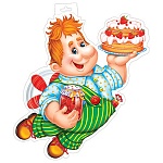 Плакат фигурный " Мир открыток " 0-35 А4 Карлсон