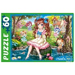 Пазлы " Рыжий кот "  60элементов Лесные феи 33,0*23,7см, картонная упаковка 18*13*3,7см