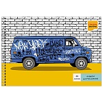 Альбом А4 30л спираль " Эксмо " Граффити, обложка - мелованный картон, матовая ламинация, блок- 20 листов офсет 110г/м2 + 1 лист наклейки