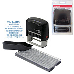 Штамп самонаборный автоматический " deVente " 8027 8-строчный, 60*40мм, корпус черный, пластиковый, soft touch, в комплекте: встроенная сменная подушка, основная касса, пинцет, в блистере