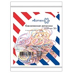 Резинка банковская " Attomex " цветная  50г 60мм