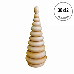 Деревянная заготовка из липы " Мастерская РуТвор " Пирамидка разборная, h=300мм d=120мм