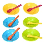 Игровой набор " Росигрушка " Набор посуды На первое в наборе: 6 разноцветных тарелок, 6 ложек, в сетке